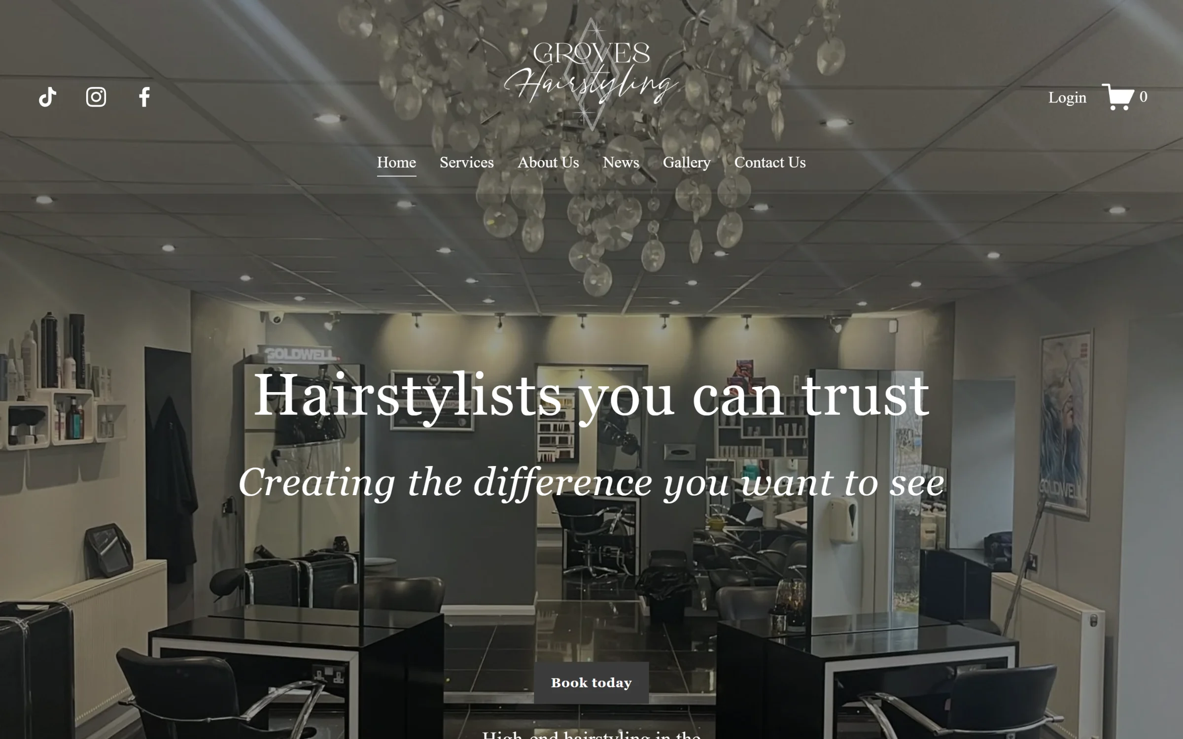 Groves Hairstyling website